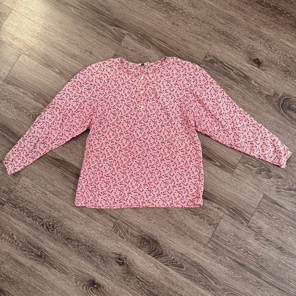 Valentino Miss V Vintage Pink Floral Blouse